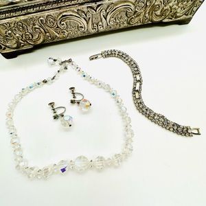 Vintage Deco Crystal Rhinestone Bracelet Lot
